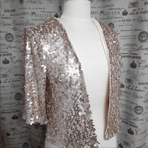 BONGO - Pink Sequin Shrug - Size M